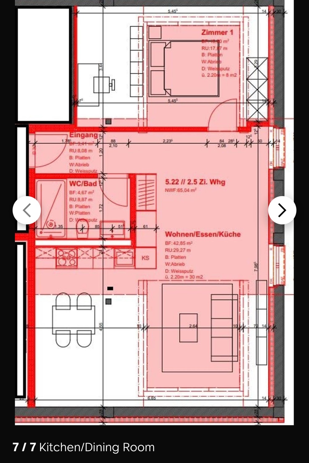 2 ½ rooms apartment
