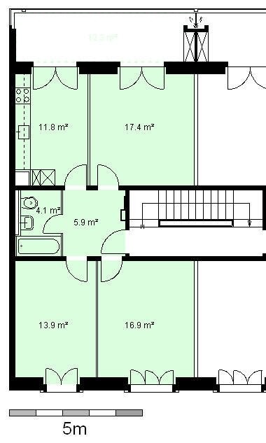3 pièces appartement