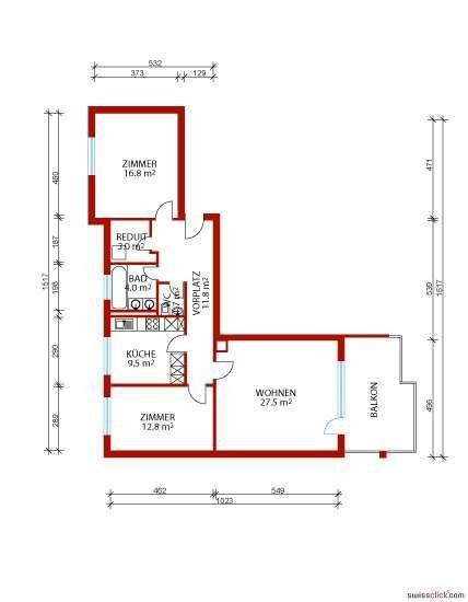 Appartement de 3 ½ pièces","description":"Emplacement calme et immeuble très bien entretenu.   
  
L'appartement est équipé comme suit :   
  
\- Cuisine avec carrelage   
\- Lave-vaisselle, vitrocéramique, grand réfrigérateur, etc.   
\- 2 salles d'eau / salles de bain avec fenêtre   
\- Réduit ave