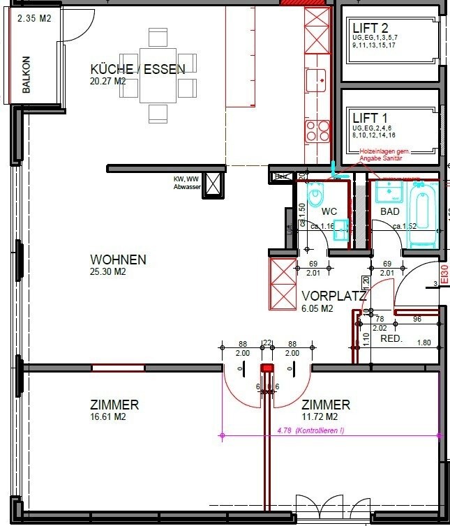 Appartement de 3 ½ pièces