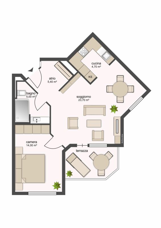 2 ½ Zimmer Wohnung, Foto 1 von 5