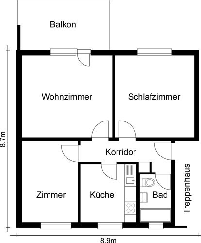 3 rooms apartment, Foto 7 von 7