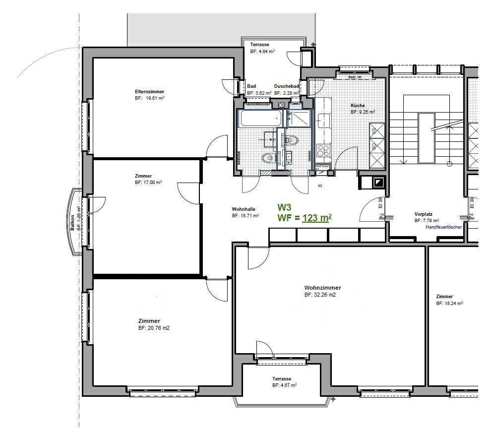 4 rooms apartment