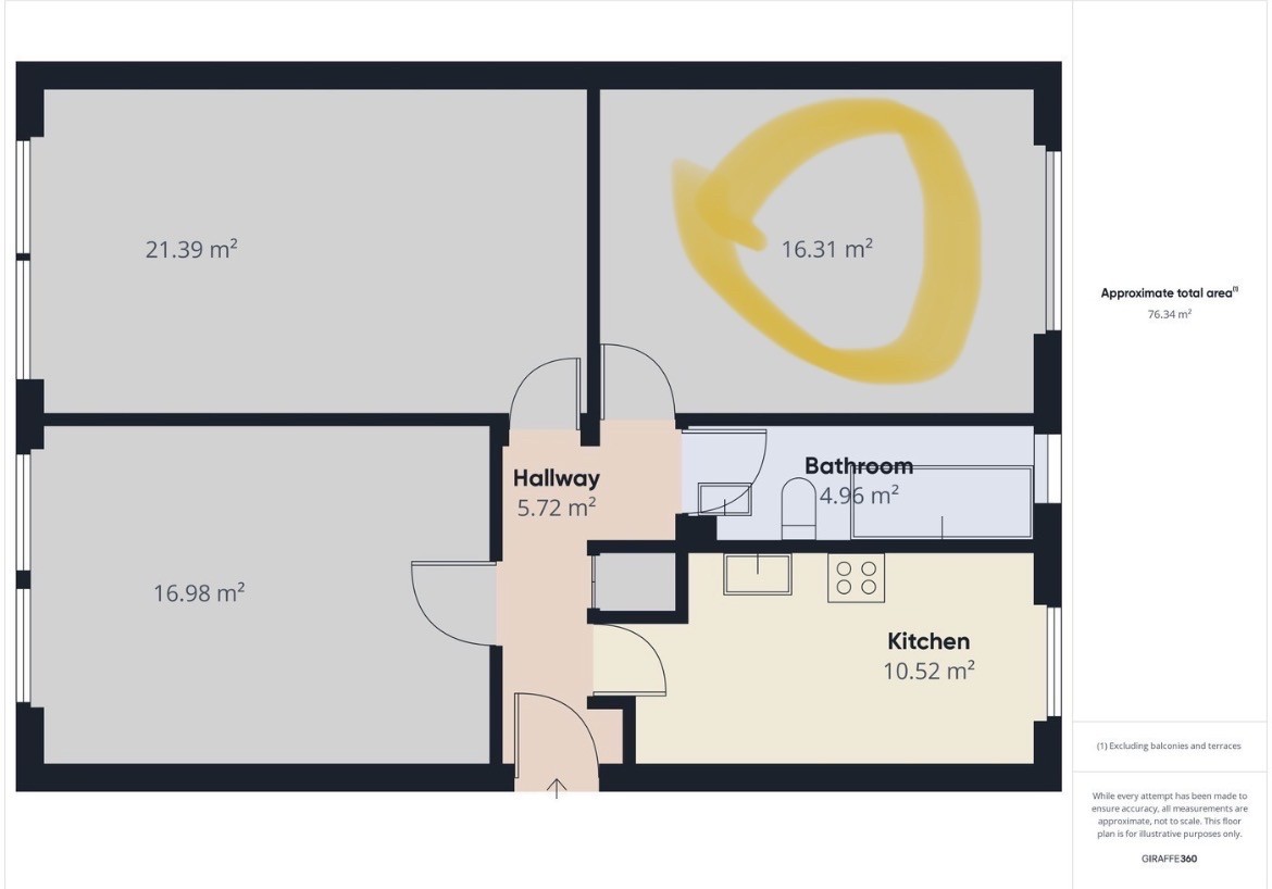 Room in a shared flat, Foto 5 von 5