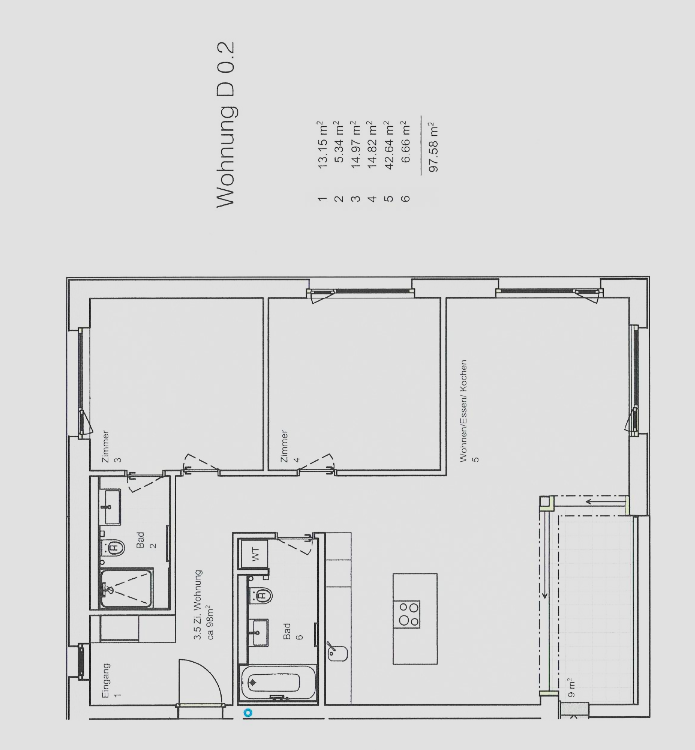 3 ½ rooms apartment