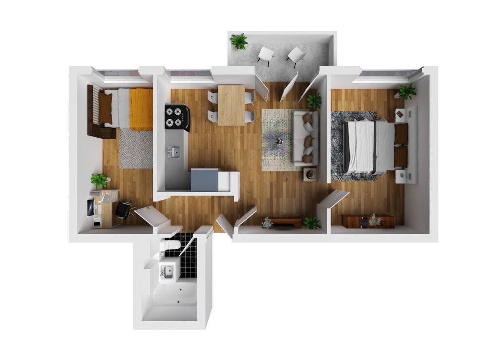 3 rooms apartment