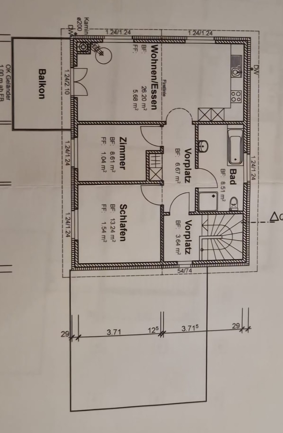3 rooms apartment