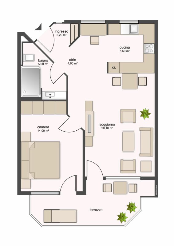 2 ½ Zimmer-Wohnung, Foto 2 von 5