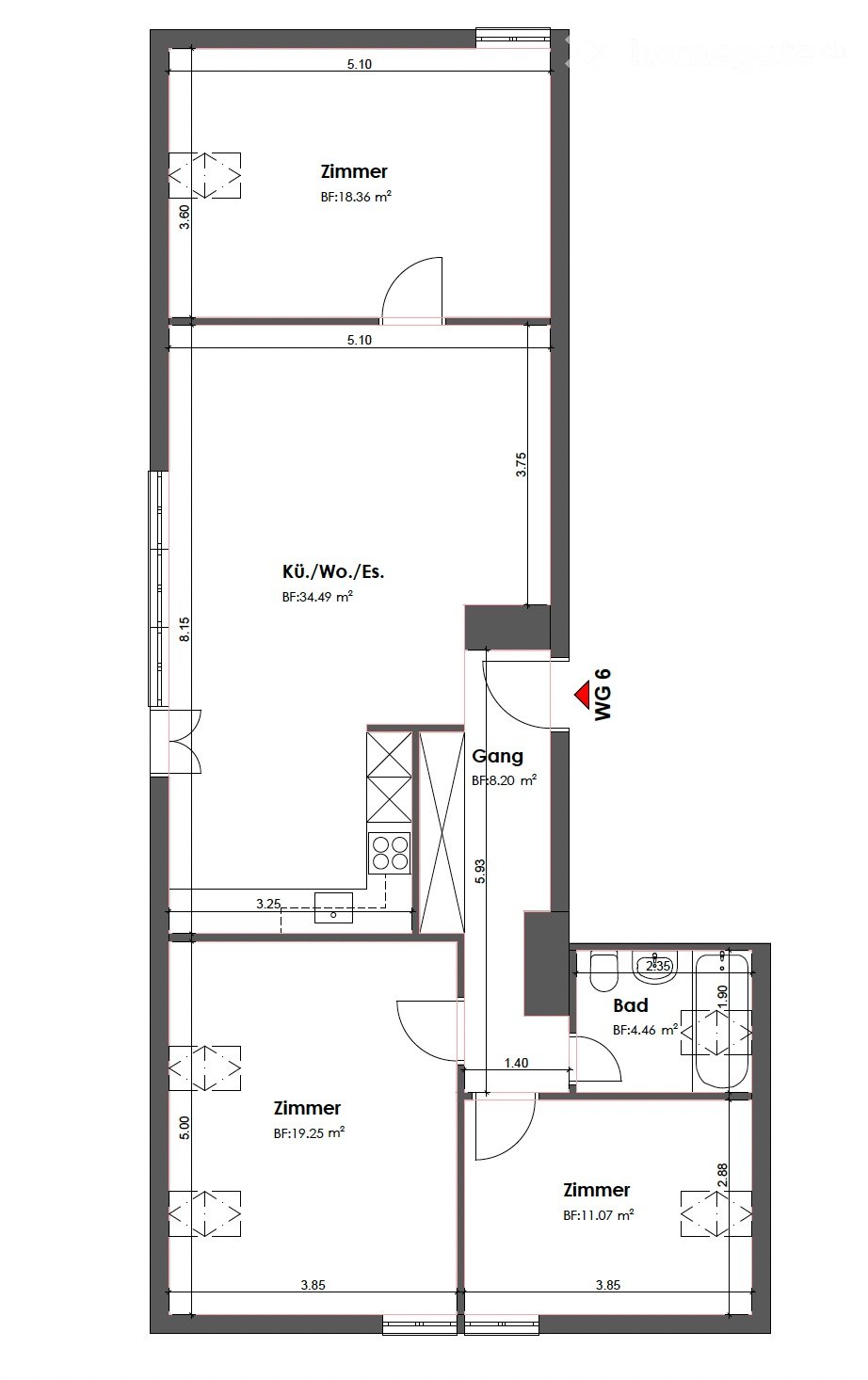 2 ½ room apartment