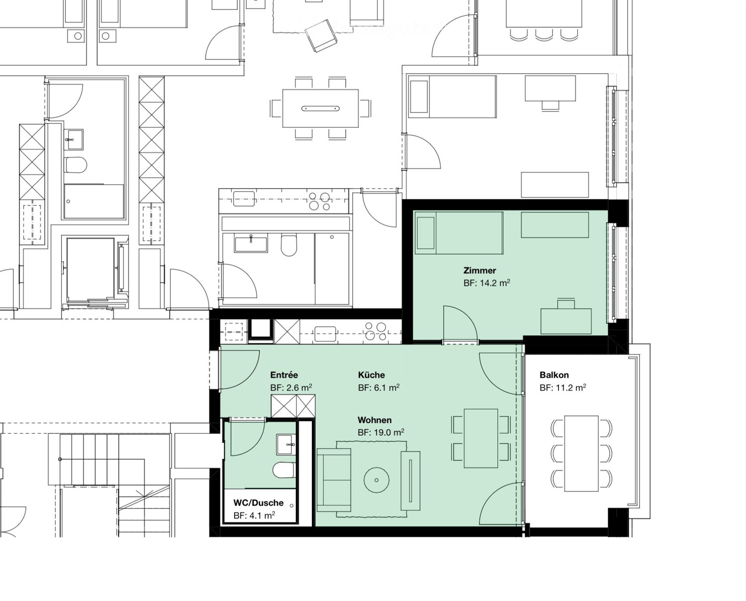 2 ½ rooms apartment