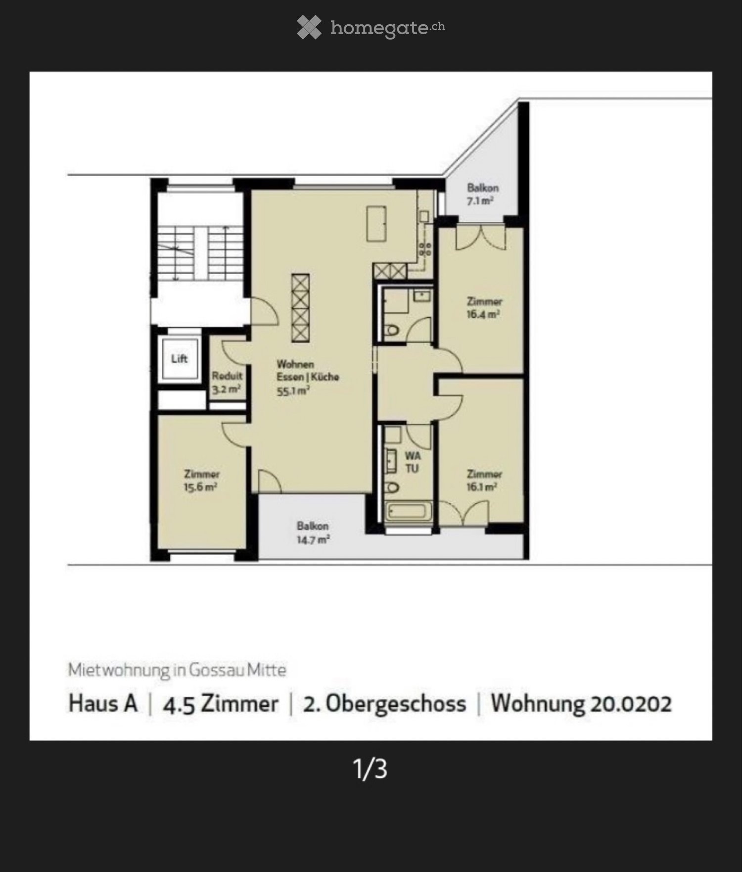 Appartement de 4 pièces