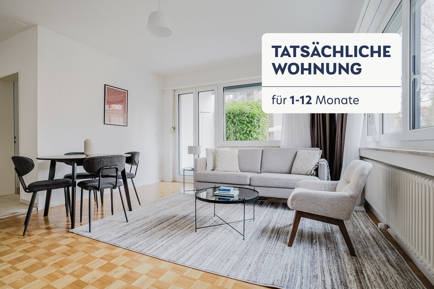 3 pièces appartement meublé