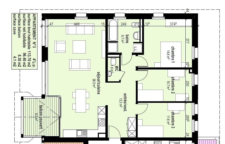4 ½ rooms apartment, photo 2 of 8