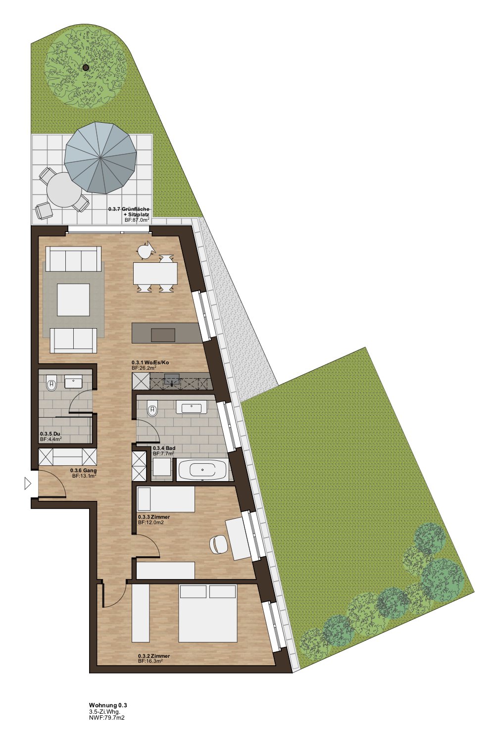 Appartement de 3 ½ pièces