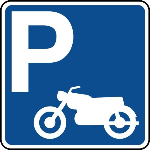 Überdachter Motorradparkplatz