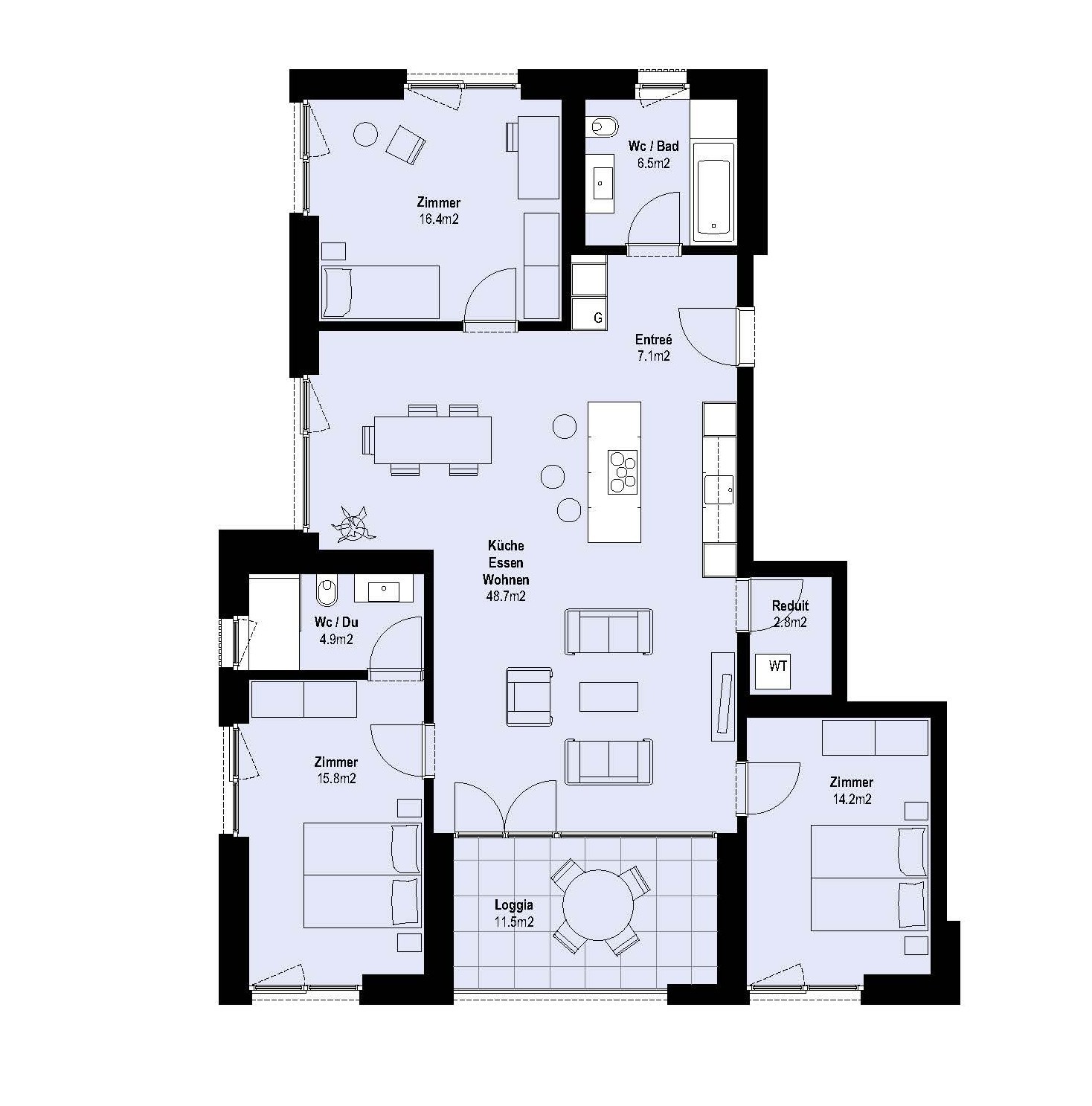 4 ½ rooms apartment, photo 2 sur 3