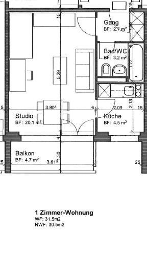 Appartement de 1 pièce