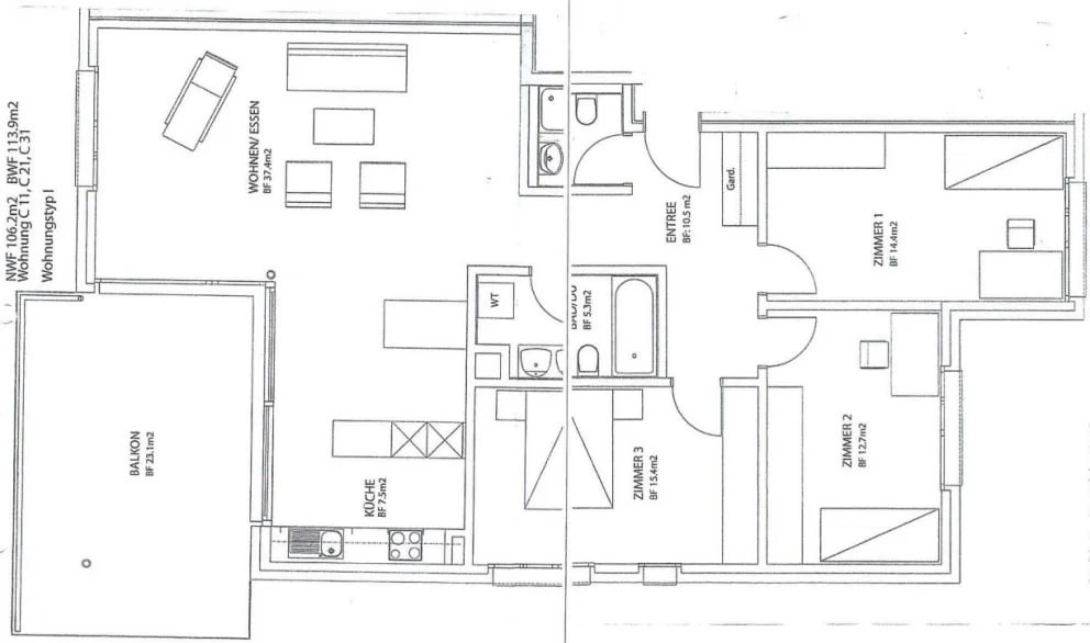 Appartement de 4 ½ pièces