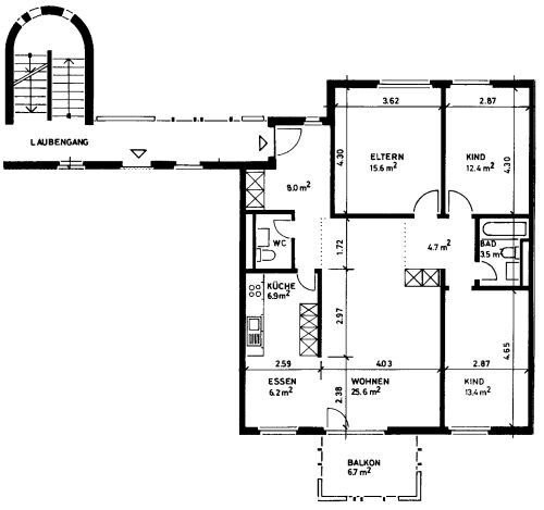 4 ½ rooms apartment