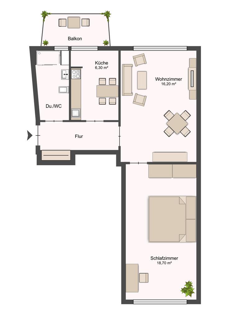 2 rooms apartment, Foto 8 von 8