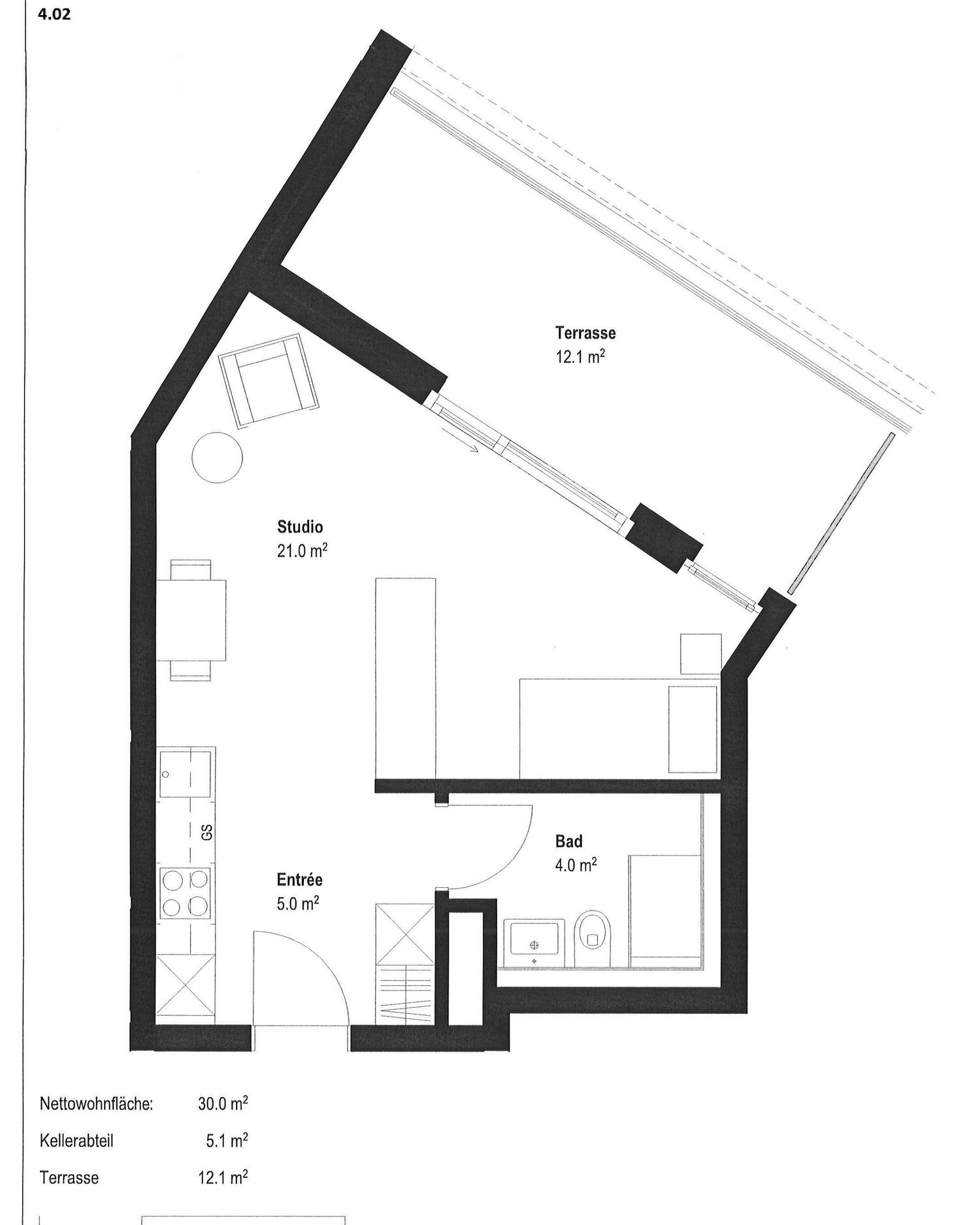 1 room attic flat, Foto 9 von 9