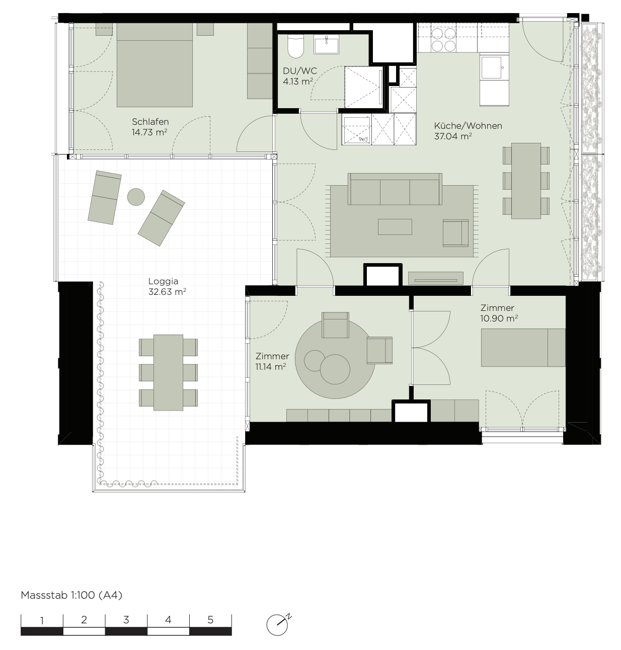 4 ½ Zimmer-Wohnung, Foto 3 von 4