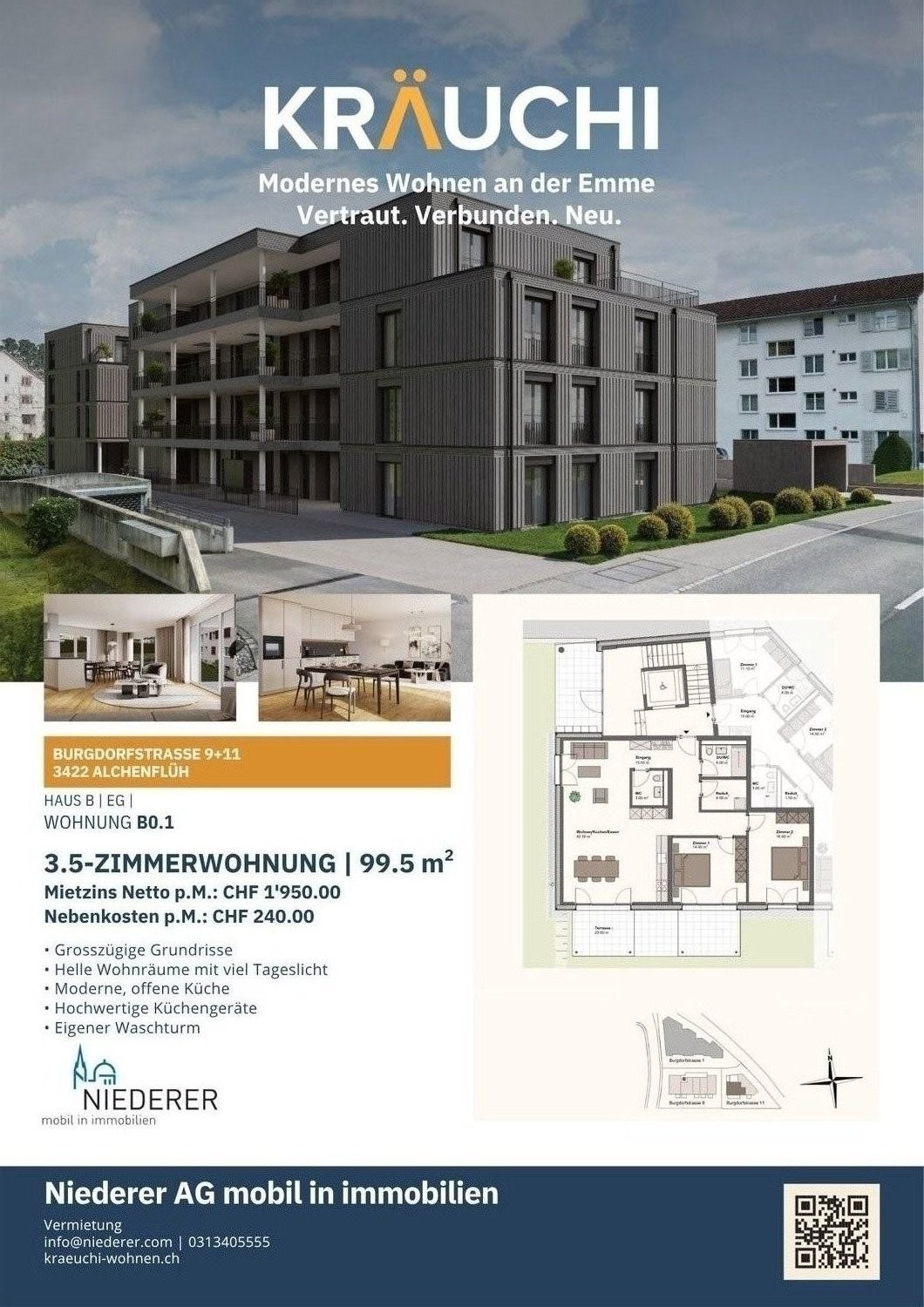 Appartement de 3 ½ pièces