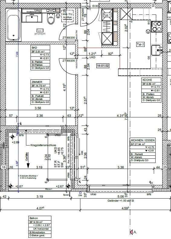 2 ½ rooms apartment