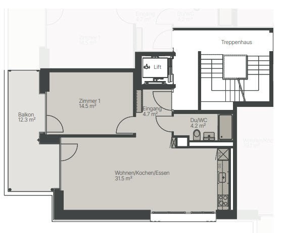 2 ½ rooms apartment, Foto 7 von 7