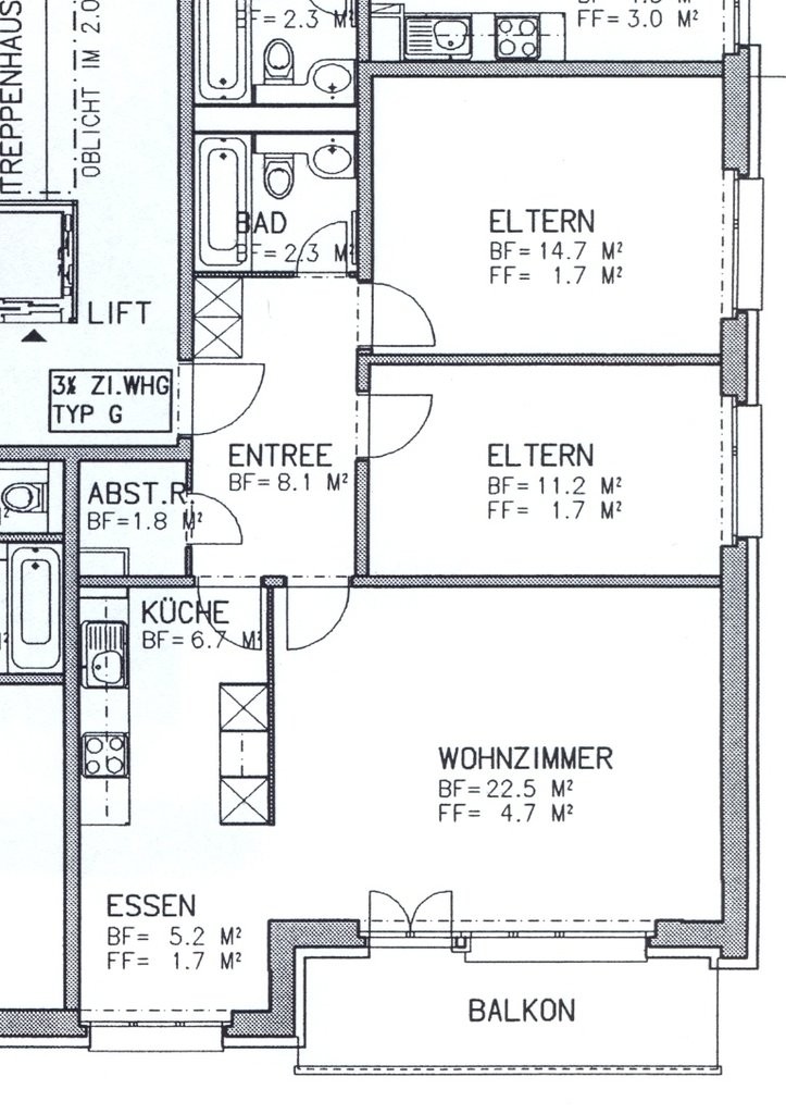 3 ½ rooms apartment