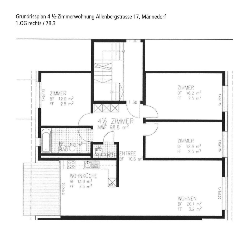 2 ½ rooms apartment