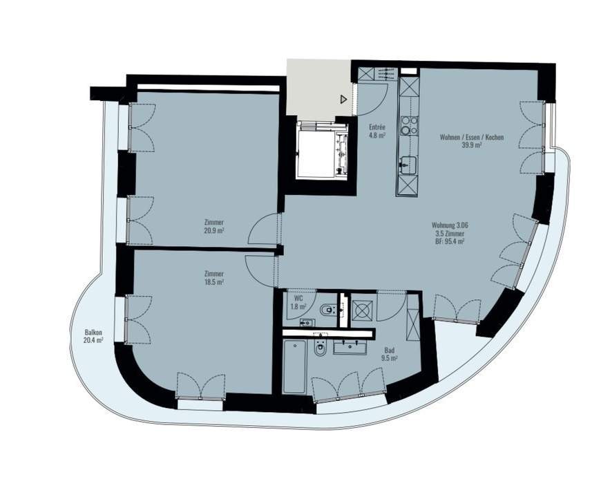 1 room apartment, Foto 8 von 9