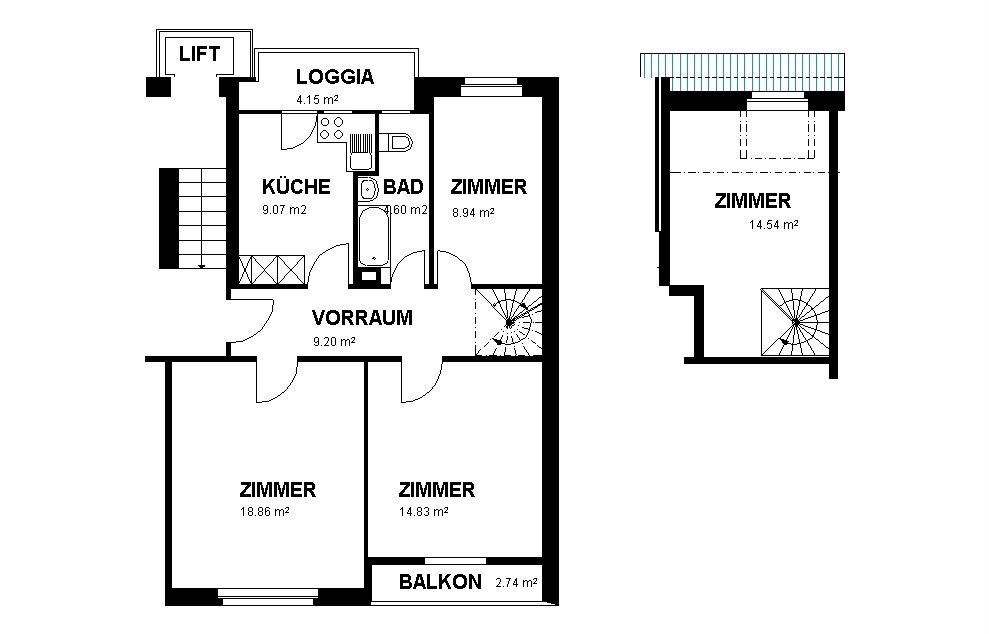 Chambre dans un appartement partagé